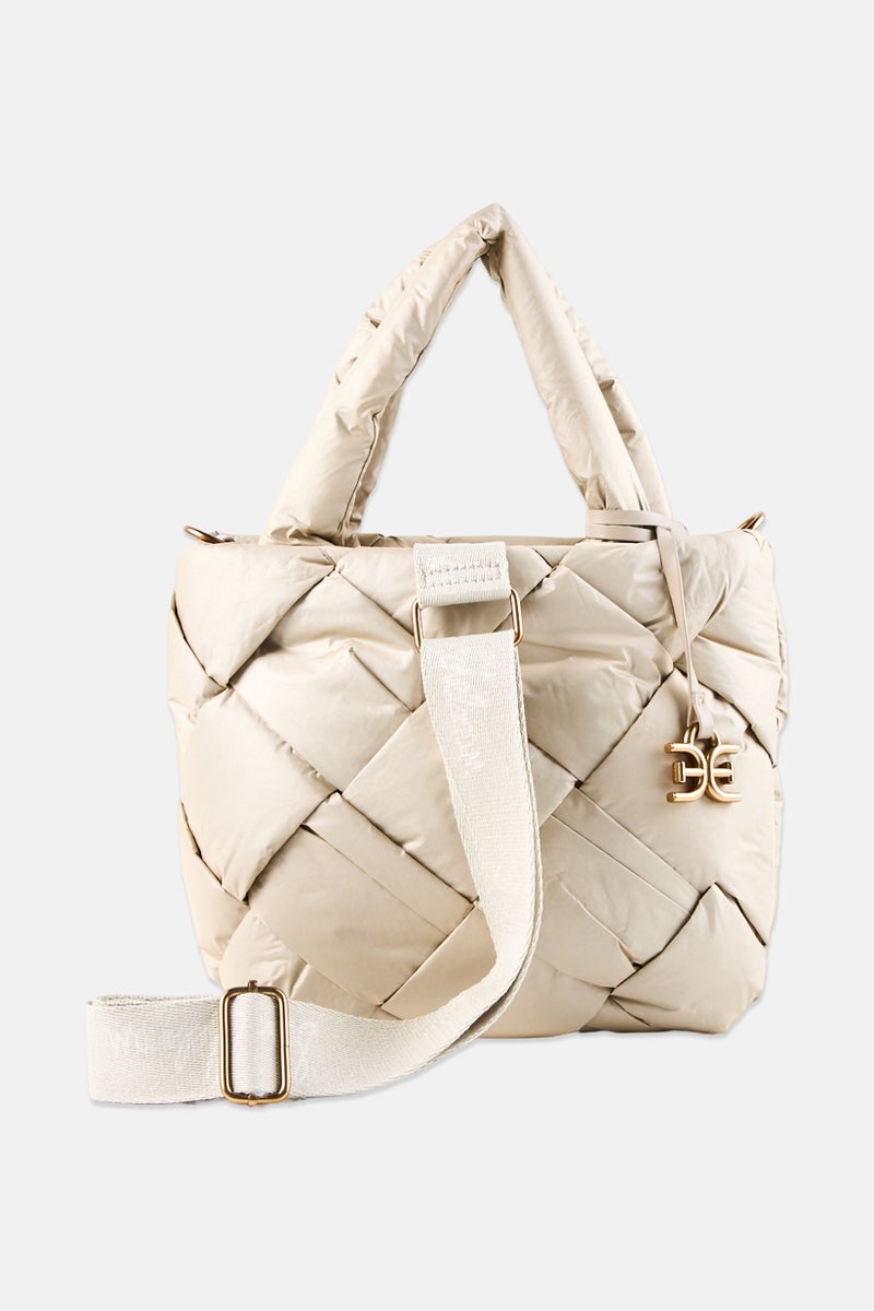 Sam Edelman Women Quilted Handbag, Ivory - Image 1
