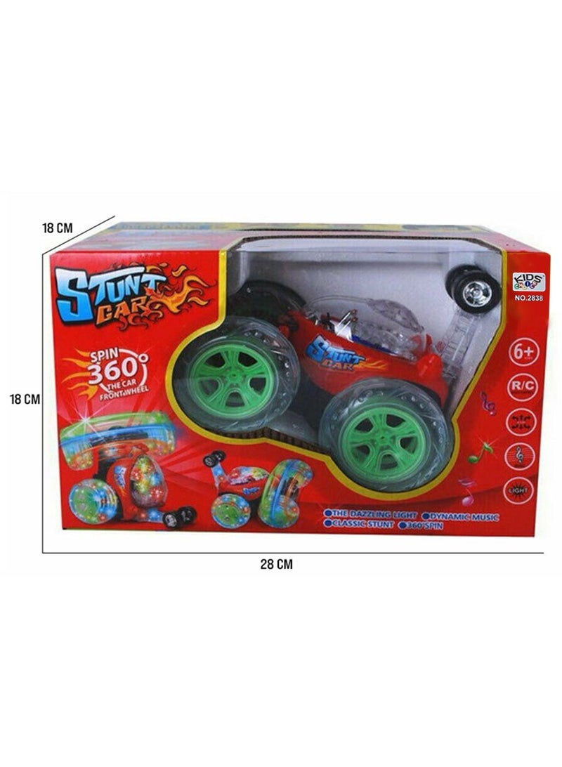 Kids Choice Stunt Car Rotating Spin 360° Flips RC Toy With Light & Music  - Image 4