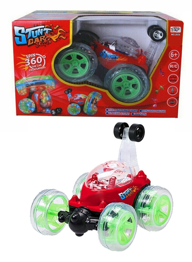 Kids Choice Stunt Car Rotating Spin 360° Flips RC Toy With Light & Music  - Image 1