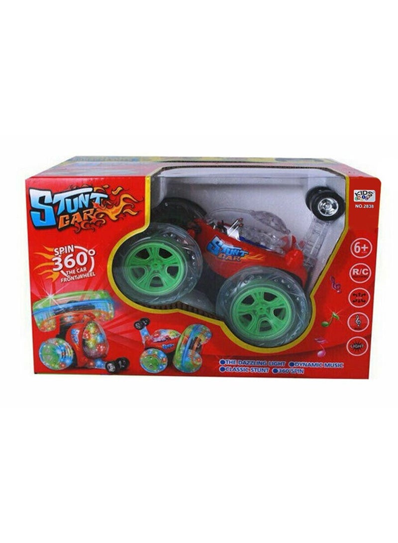 Kids Choice Stunt Car Rotating Spin 360° Flips RC Toy With Light & Music  - Image 2