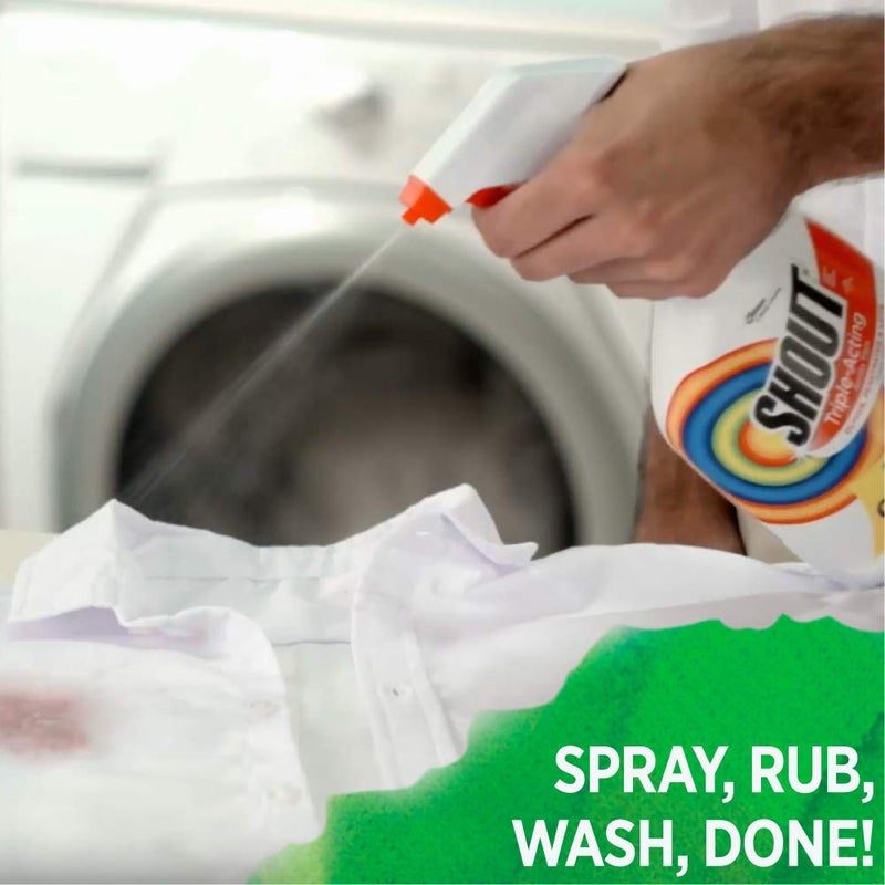 Shout Active Enzyme Laundry Stain Remover Spray for Clothes, Triple-Acting Formula Clings, Penetrates, and Lifts Tough & Everyday Stains - Prewash Refill 60oz (1.7L) - Image 5