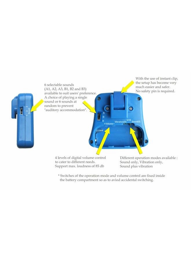 DRYEASY Dry Easy Bedwetting Alarm with Volume Control 6 Selectable Sounds and Vibration - Image 3