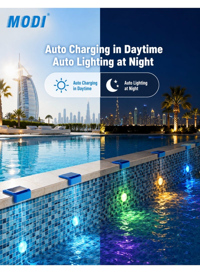 MODI Solar pool light IP68 waterproof pool light 16 color underwater pool light, suitable for ground swimming pools and ponds - Image 3
