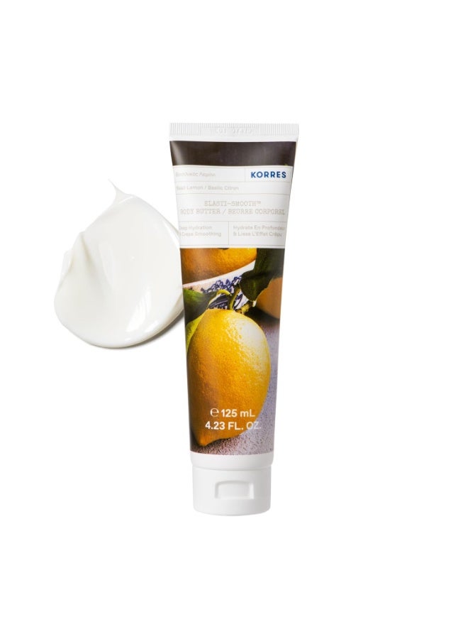 KORRES KORRES ELASTI-SMOOTH BASIL LEMON BODY BUTTER 125ML - Image 1