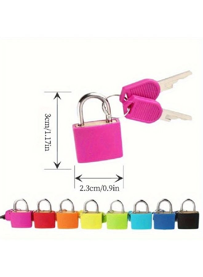 Orange Steel Padlock Compact Sturdy for Travel Luggage Diaries Includes 2 Keys Ideal Gift - Image 3