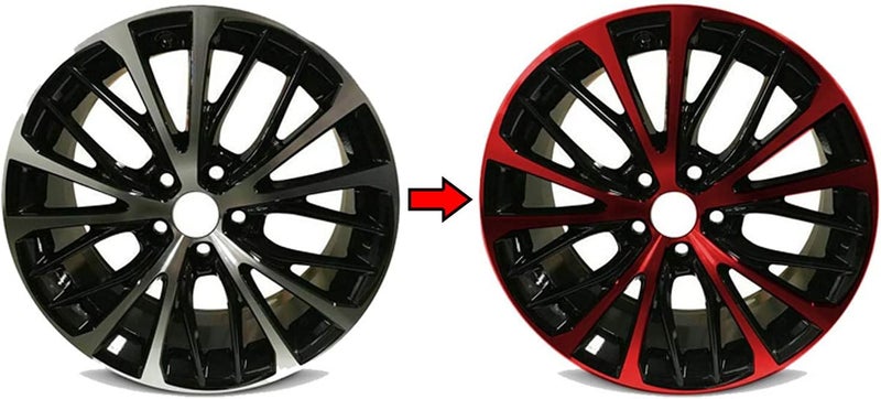 SlickMod Chrome Delete Blackout Vinyl Overlay for 2018-2020 Toyota Camry SE 18'' Sport Wheel Rims (Gloss Red)