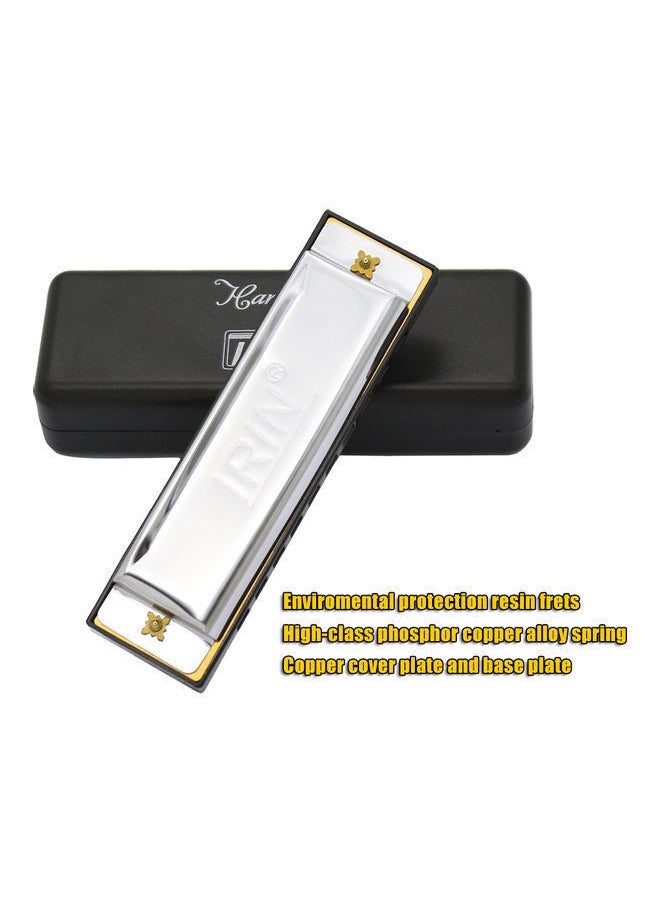 NIBEMINENT 10-Hole 20 Tone Diatonic Blues Harmonica with Case  - Image 1