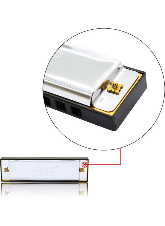 NIBEMINENT 10-Hole 20 Tone Diatonic Blues Harmonica with Case  - Image 4