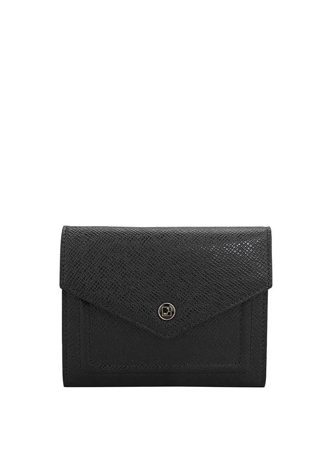 Genuine Leather Black Ladies Wallet