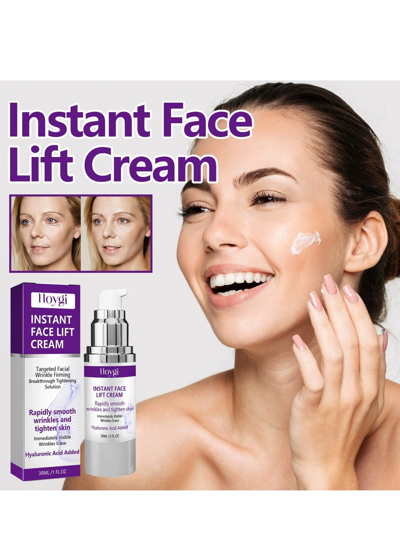 Hoygi - Instant Face Lift Cream, Face Tightening and Lifting, Anti Aging Face Lift Moisturizer Wrinkle Serum, Skin Tightening Cream with Hyaluronic Acid, for Women (30ml) - Image 1