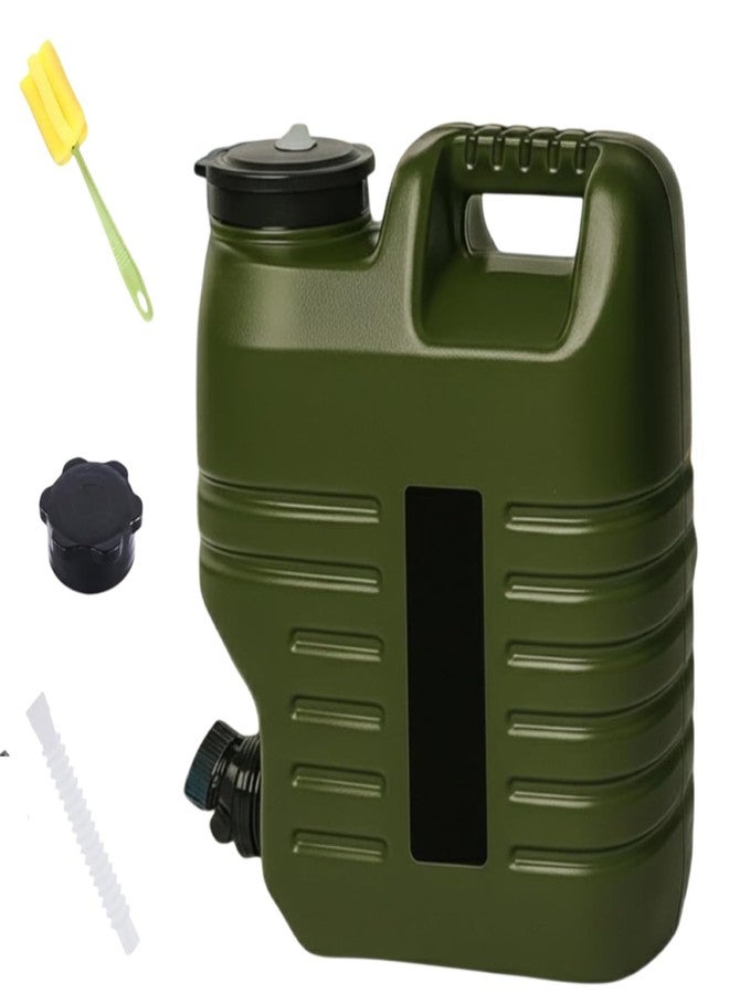 Nasmodo 12L Camping Water Can with Tap Portable Camping Picnic Hiking Camping Water Tank Storage Container for Travelling Water Camper Dispenser Barrel with Faucet (Green) - Image 1