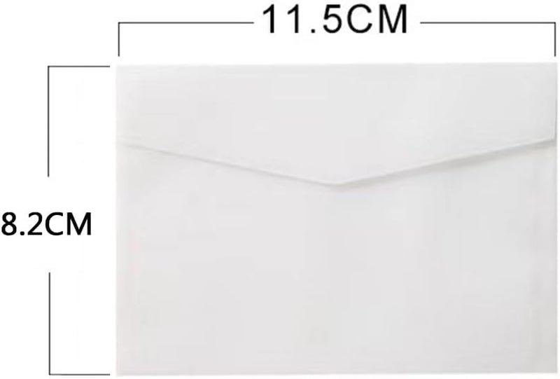 جيه زد اس أظرف شفافة للبذور وجمع العملات المعدنية وتذاكر اليانصيب وبطاقات الطوابع - حامل ورق شفاف أبيض مع نافذة صغيرة، 50 قطعة (11.5 - Image 2