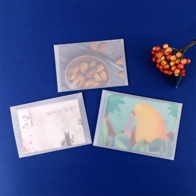 جيه زد اس أظرف شفافة للبذور وجمع العملات المعدنية وتذاكر اليانصيب وبطاقات الطوابع - حامل ورق شفاف أبيض مع نافذة صغيرة، 50 قطعة (11.5 - Image 4