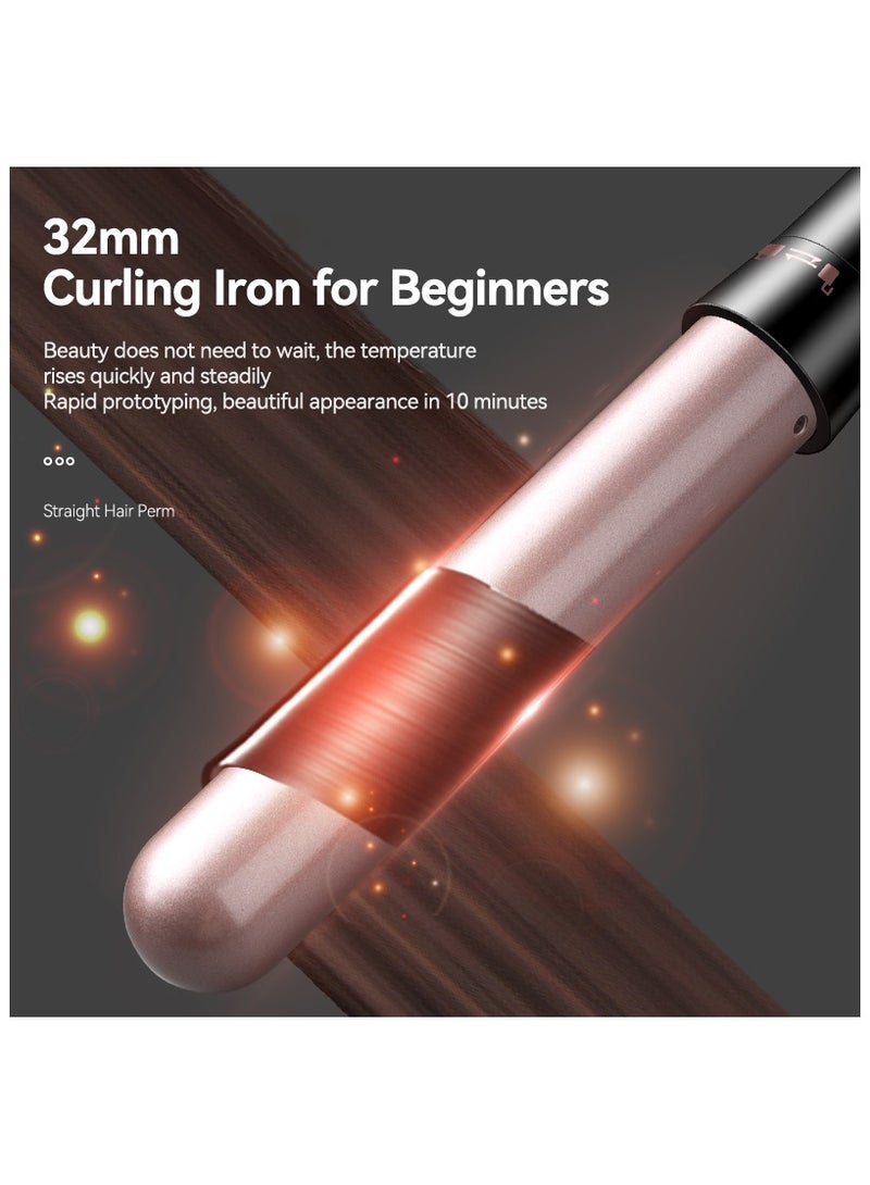 PANDA JOJO 5 in 1 Curling Iron, Curling Wand Set with 1inch Bubble Curling Wand and 4 Interchangeable Ceramic Barrel (19-32mm), Instant Heat Up With Protective Glove - Image 3