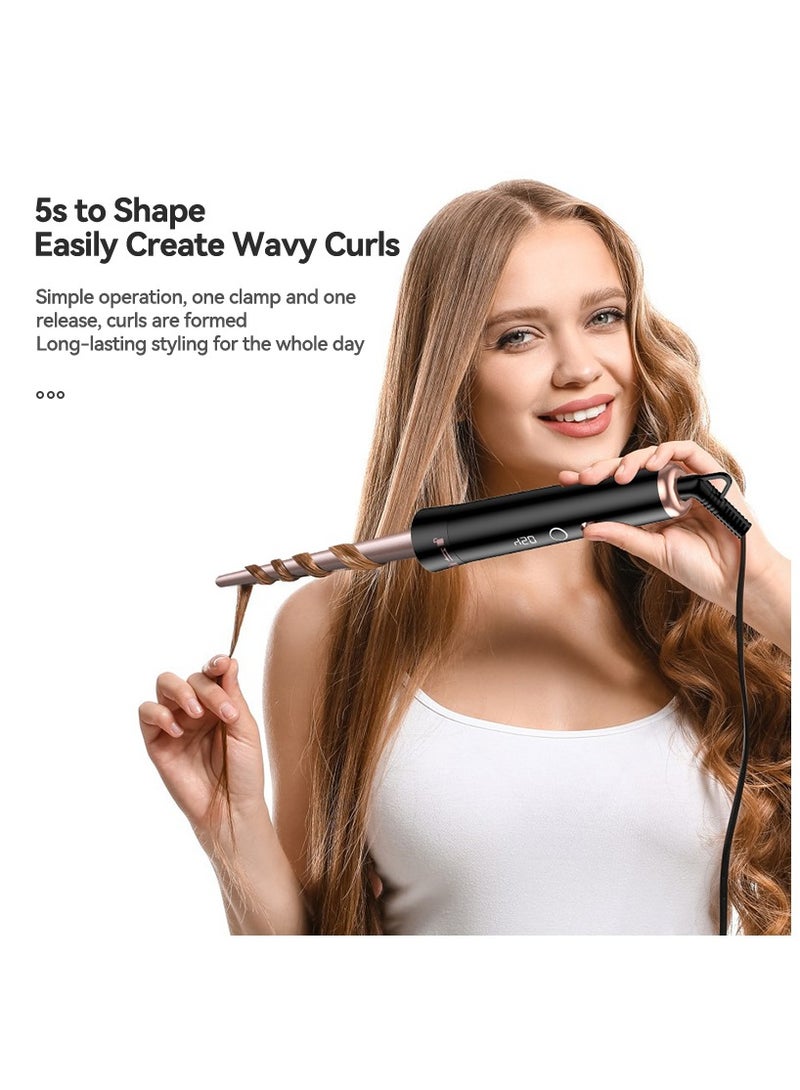 PANDA JOJO 5 in 1 Curling Iron, Curling Wand Set with 1inch Bubble Curling Wand and 4 Interchangeable Ceramic Barrel (19-32mm), Instant Heat Up With Protective Glove - Image 4