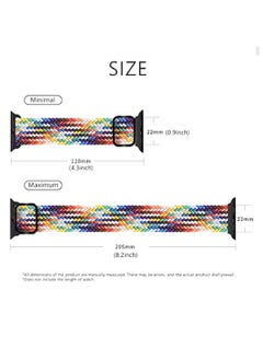 Y&D Braided Watch Bands, Stretchy Sport Wristband Compatible with iWatch 38mm 40mm 41mm 42mm 44mm 45mm, Elastic Solo Loop for Apple 7/6/SE/5/4/3/2/1, Adjustable Buckle, Women/Men, 2 Packs  - Image 4