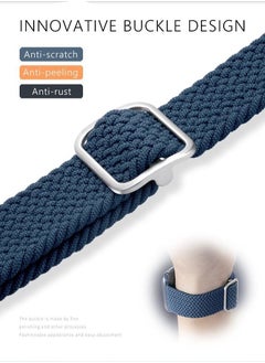 Y&D Braided Watch Bands, Stretchy Sport Wristband Compatible with iWatch 38mm 40mm 41mm 42mm 44mm 45mm, Elastic Solo Loop for Apple 7/6/SE/5/4/3/2/1, Adjustable Buckle, Women/Men, 2 Packs  - Image 2