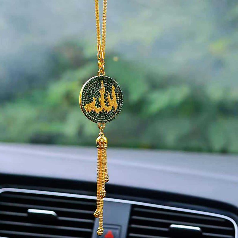 Double-Sided Rhinestone Car Rearview Mirror Hanging Ornament, Zinc Alloy, Arabian Style - Image 2