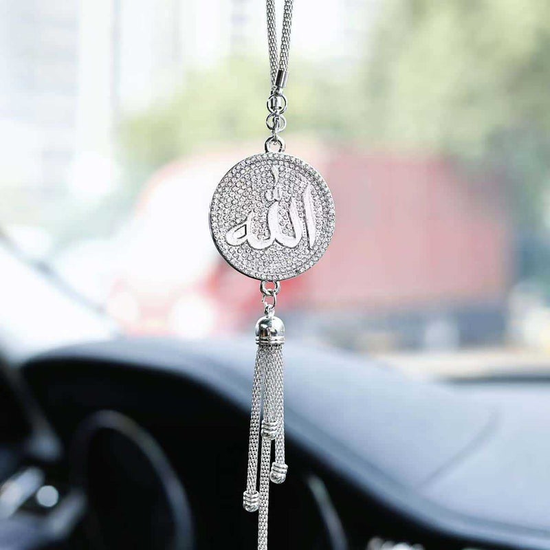 Double-Sided Rhinestone Car Rearview Mirror Hanging Ornament, Zinc Alloy, Arabian Style - Image 4