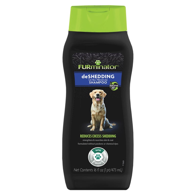 FURminator Ultra Premium deShedding Shampoo for Dogs Helps Reduce Excess Shedding, 16 oz - Image 1