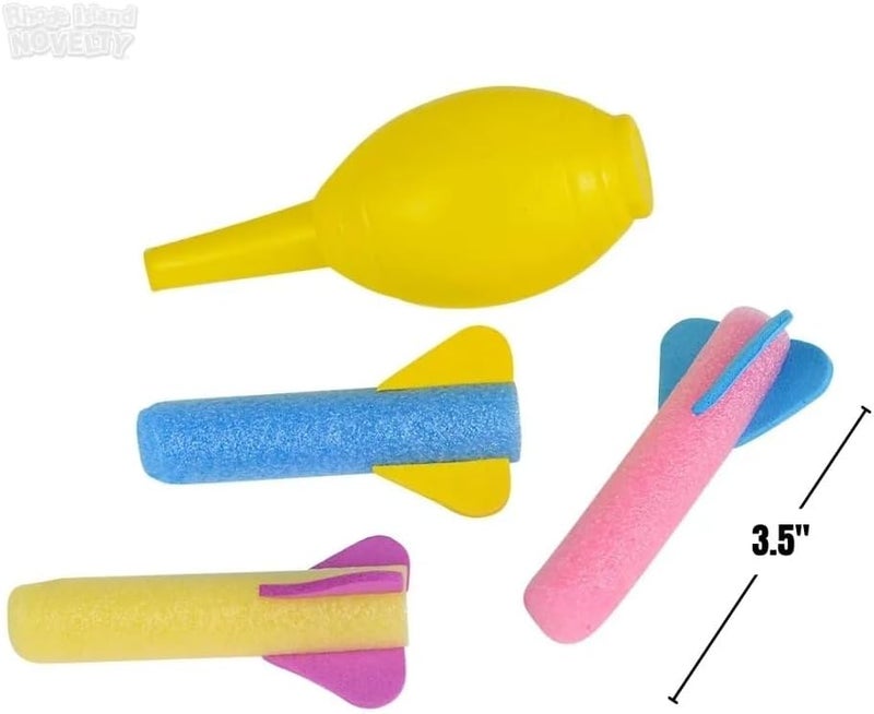 Rhode Island Novelty Foam Rocket Launcher Set of 12 - Colorful Fun for Kids - Image 2