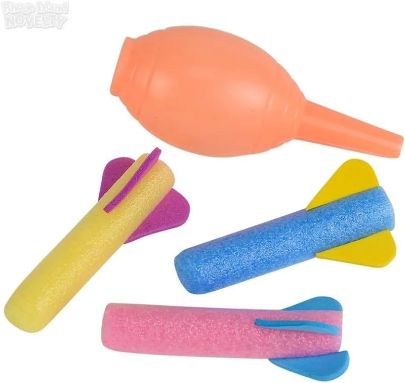 Rhode Island Novelty Foam Rocket Launcher Set of 12 - Colorful Fun for Kids - Image 3