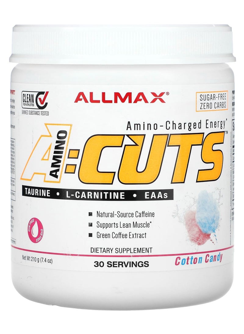 Allmax ACUTS, Amino-Charged Energy, Cotton Candy, 7.4 oz (210 g)