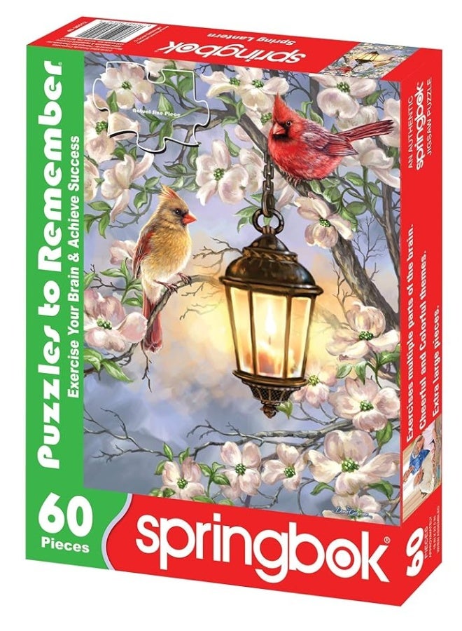 Springbok Puzzle to Remember - Alzheimer & Dementia Activity - 60 Piece Jigsaw Puzzle Spring Lantern - Made in USA - Image 5