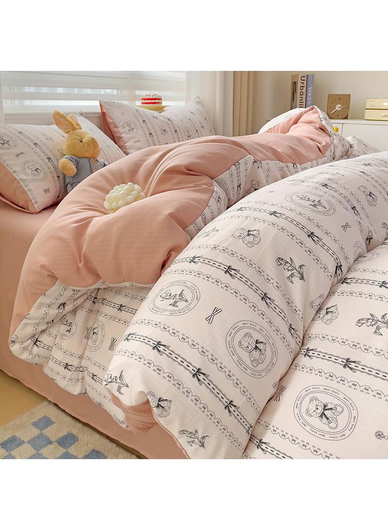 Bluejw Pure Cotton Washable Bed Sheet And Duvet Cover Bed Linen Set  - Image 1