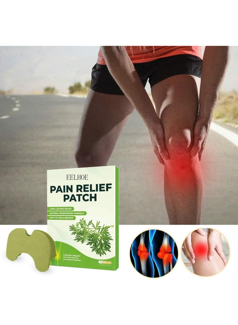 EELHOE Knee Relief Patch, Wormwood Pain Relief Patches, Chinese Herbal Natural Knee Joint Pain Relief Patch, Pain Relief Heat Patches, Quick Relief of Pains for Knee,Waist, Back, Neck, Shoulder (2 Boxes/20 Units) - Image 2