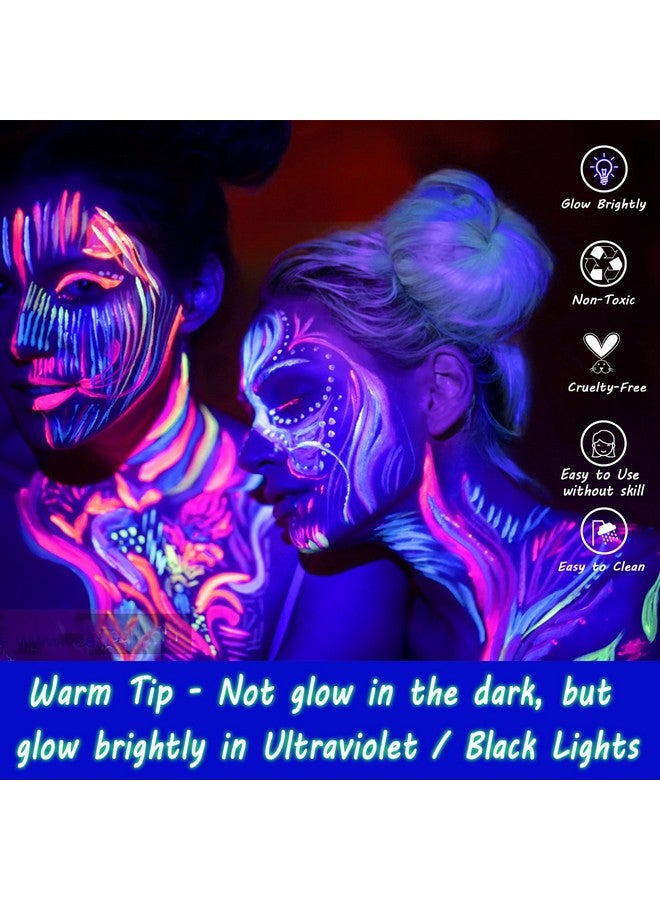 CCbeauty Neon Uv Orange Eye Black Face Body Paint Stick Oil Eyeblack Halloween Face Painting Kit Glow In The Black Lights Makeupcream Facepaints Hypoallergenic For Cosplay Costume Parites Supplies - Image 5