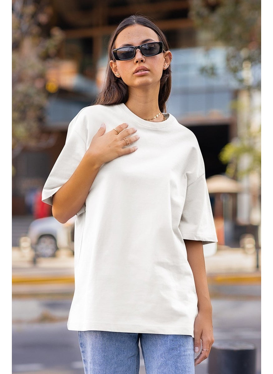 Giysa Women's Unprinted Oversize Casual T-Shirt  - Image 1