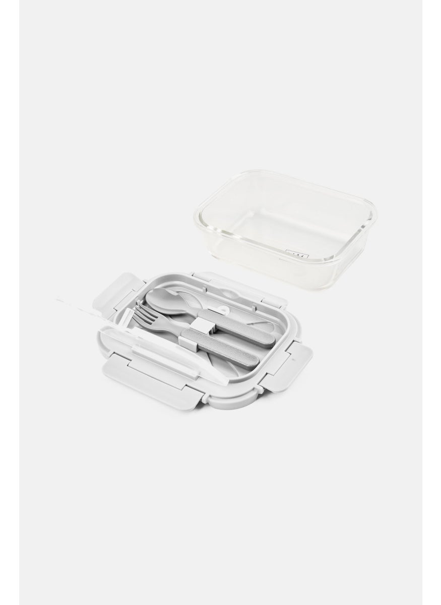YOTO Glass Container With Plastc Cutlery, 640 ml  - Image 4