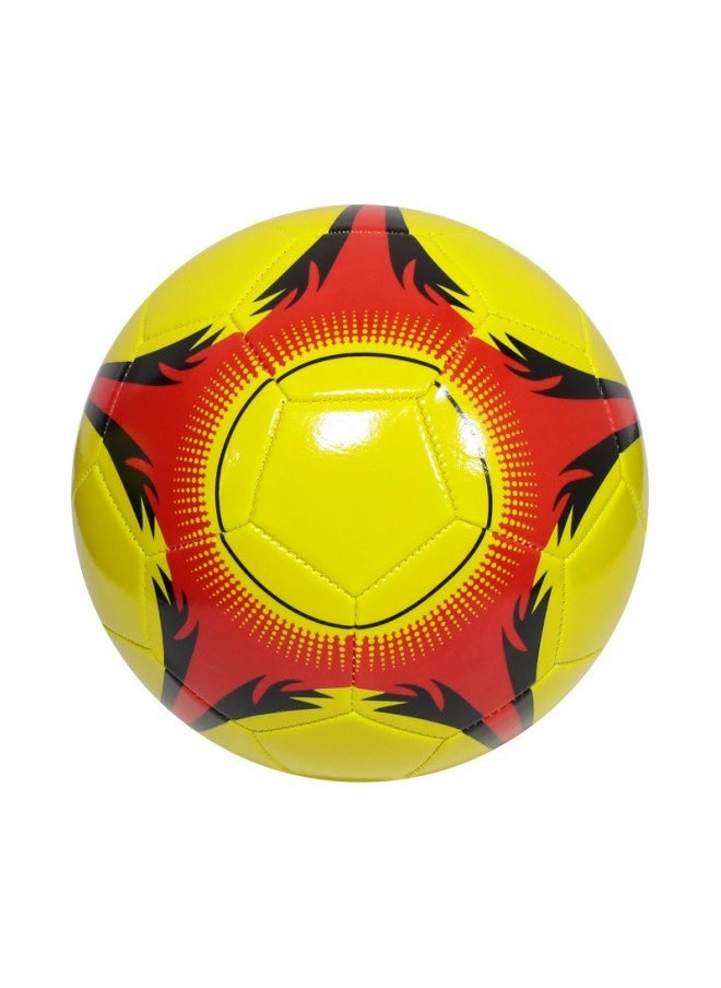 Beauenty World Cup Children's No. 5 Football Campus Primary and Secondary School Football Machine Sewn No. 5 PVC Seamless Competition Training Football (Yellow Big Pentagram) 