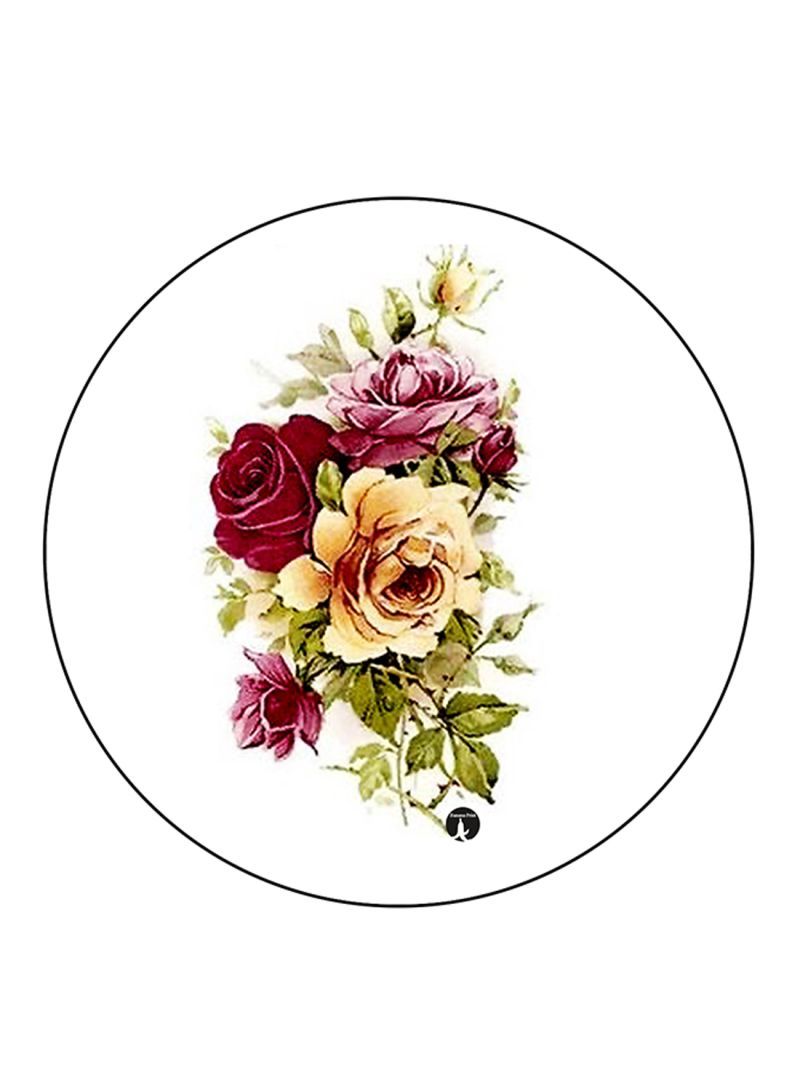 Flowers Printed Mouse Pad Multicolour