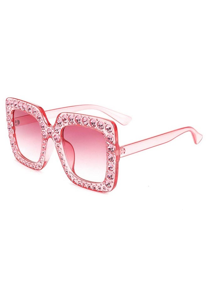 Sunglasses For Women Oversized Square Luxury Crystal Frame Designer Fashion Glasses Pinkgradient - pzsku/Z59660D8887F3CB6EC8E3Z/45/_/1718602551/8ae7d9e7-45b2-455f-9c49-c55e61a401bc