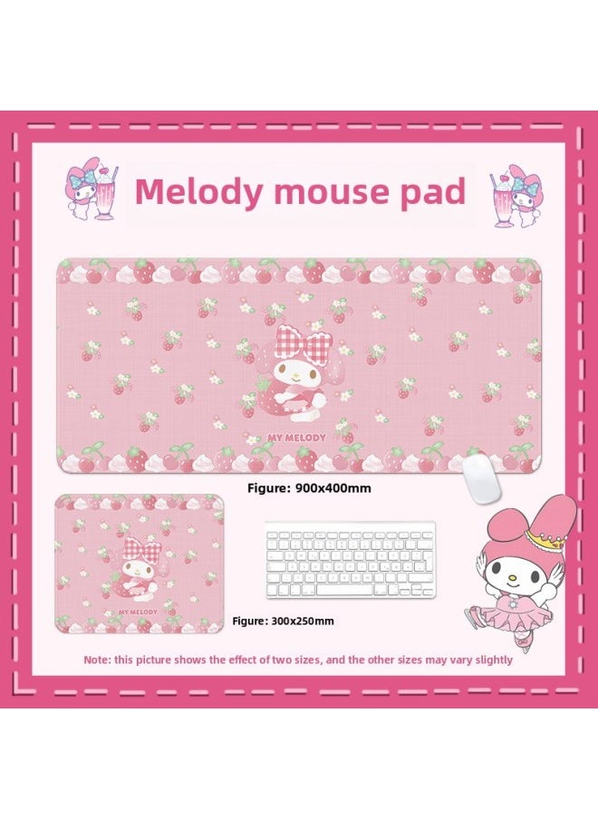 Generic - Mouse Pad Girls Cute Desk Pad Merlot Student Dormitory Learning Laptop Pad Computer Pad Keyboard Pad-Color:700x300x3mm-Pattern:Melody 019 - Image 1