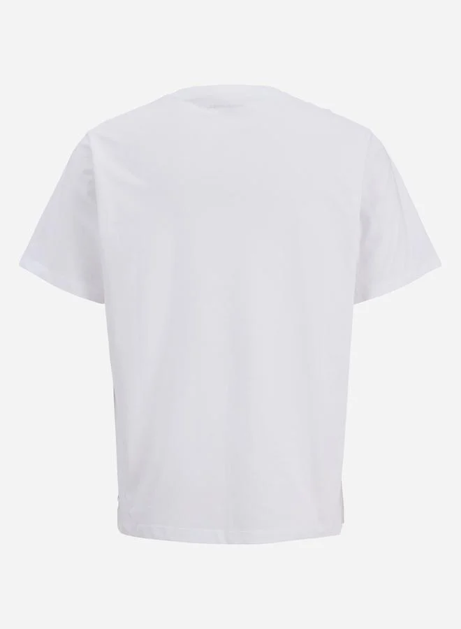 JACK & JONES White Regular Fit Crew Neck T-Shirt