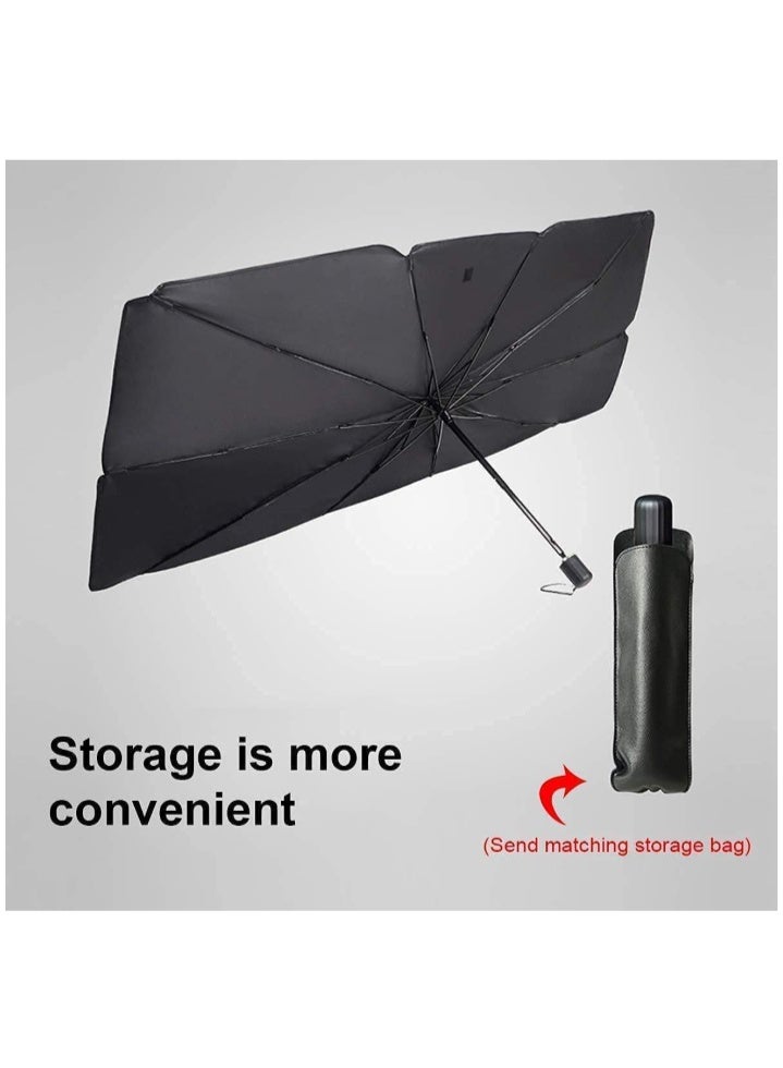 Generic Foldable Car Windshield Sun Shade - Car Windshield Sun Shade Foldable car Sun Umbrella, Blocks UV Rays Sun Visor for car  - Image 2
