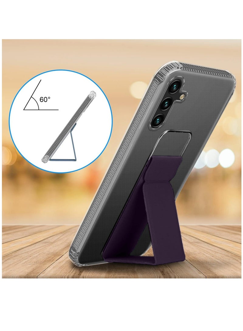 Wtech TPU Hand Grip Air Pillow Case Cover For Samsung Galaxy A15 4G/5G 2023 Clear/Eggplant Purple  - Image 4