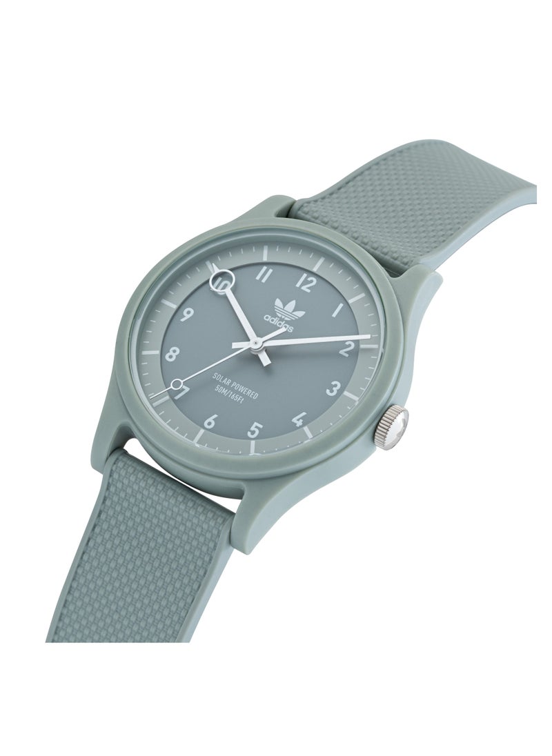 Adidas Adidas Watch Bio Resin Grey/Green Strap  - Image 2