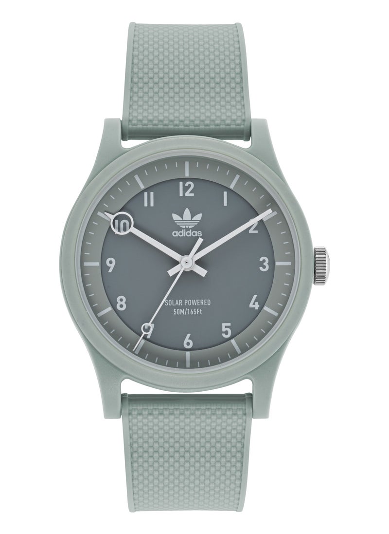 Adidas Adidas Watch Bio Resin Grey/Green Strap  - Image 1