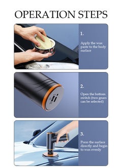 DUNISO Wireless Charging Waxing Polisher,Multifunctional Polishing Machine，Grinding Dust Collector，Automatic Shoe Shining Machine，Two Levels Can Be Adjusted，Equipped With Sponge Discs，Suitable For Waxing Car Leather, Car Paint Surfaces, And Floor Surfaces  - Image 3
