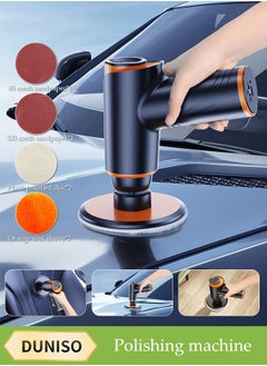 Wireless Charging Waxing Polisher,Multifunctional Polishing Machine，Grinding Dust Collector，Automatic Shoe Shining Machine，Two Levels Can Be Adjusted，Equipped With Sponge Discs，Suitable For Waxing Car Leather, Car Paint Surfaces, And Floor Surfaces