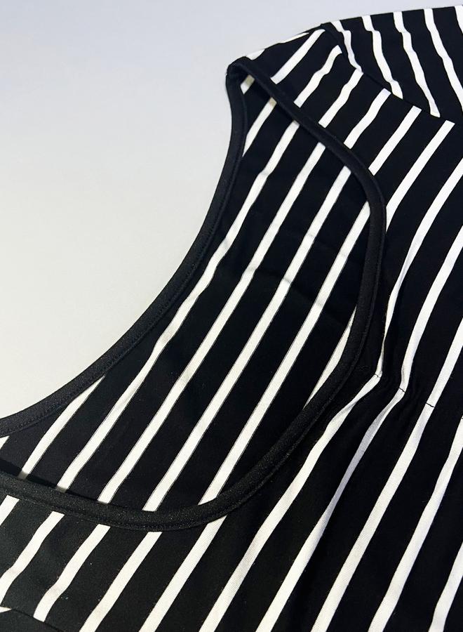 تايك تو بلوزة مخططة بأكمام طويلة - Image 4