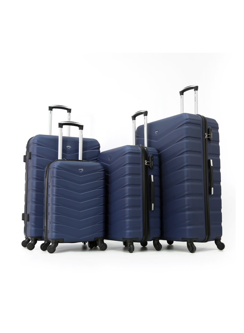 CAPITAL Hardside Luggage Trolley Bag 3-Piece set,Blue (S-20",M-24",L-28") - Image 1