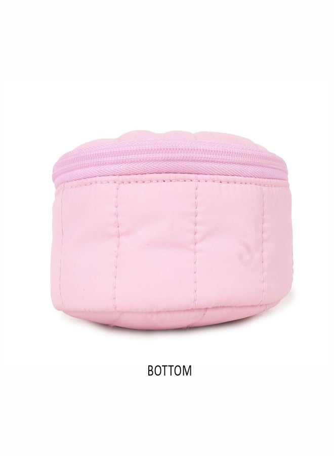 ASTRID Set of 4 Pink Round Pouch with Tassels and Zipper Closure - Image 5