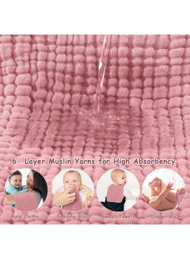 لوكسي مناديل تجشؤ من Looxii مصنوعة من قماش موسلين قطني 100%، مقاس كبير 20×10 بوصة، ناعمة للغاية وعالية الامتصاص، عبوة من 6 قطع من قماش تجشؤ الأطفال (معجون الفاصوليا) - Image 4