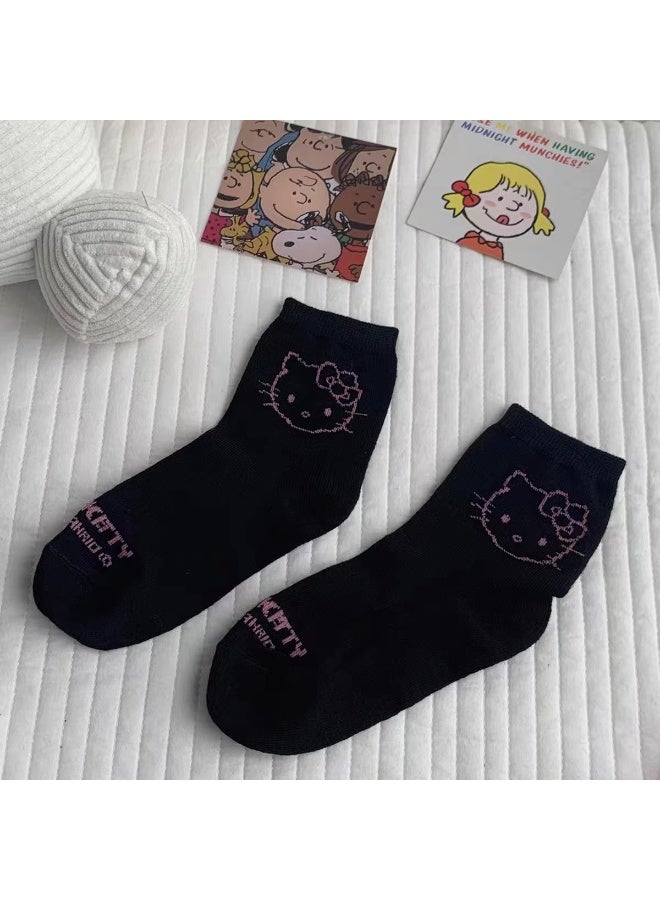 هالو كيتي طقم جوارب نسائية، 3 أزواج، مقاس واحد يناسب الجميع - Image 5