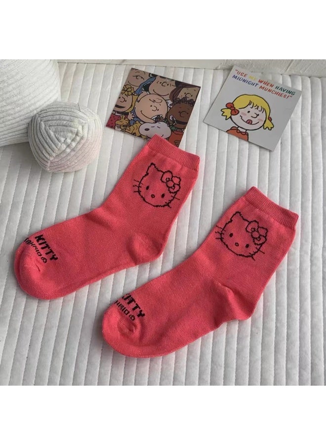 هالو كيتي طقم جوارب نسائية، 3 أزواج، مقاس واحد يناسب الجميع - Image 4